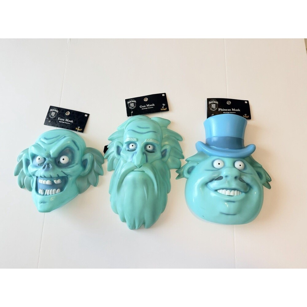 DISNEY HAUNTED MANSION GHOSTS SET OF 3 GUS PHINEAS EZRA BLOW MOLD STYLE  DECOR.